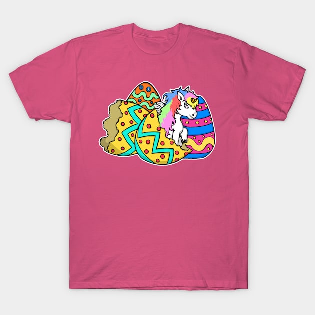 Unicorn Easter Egg Shirt T-Shirt by jhay_41